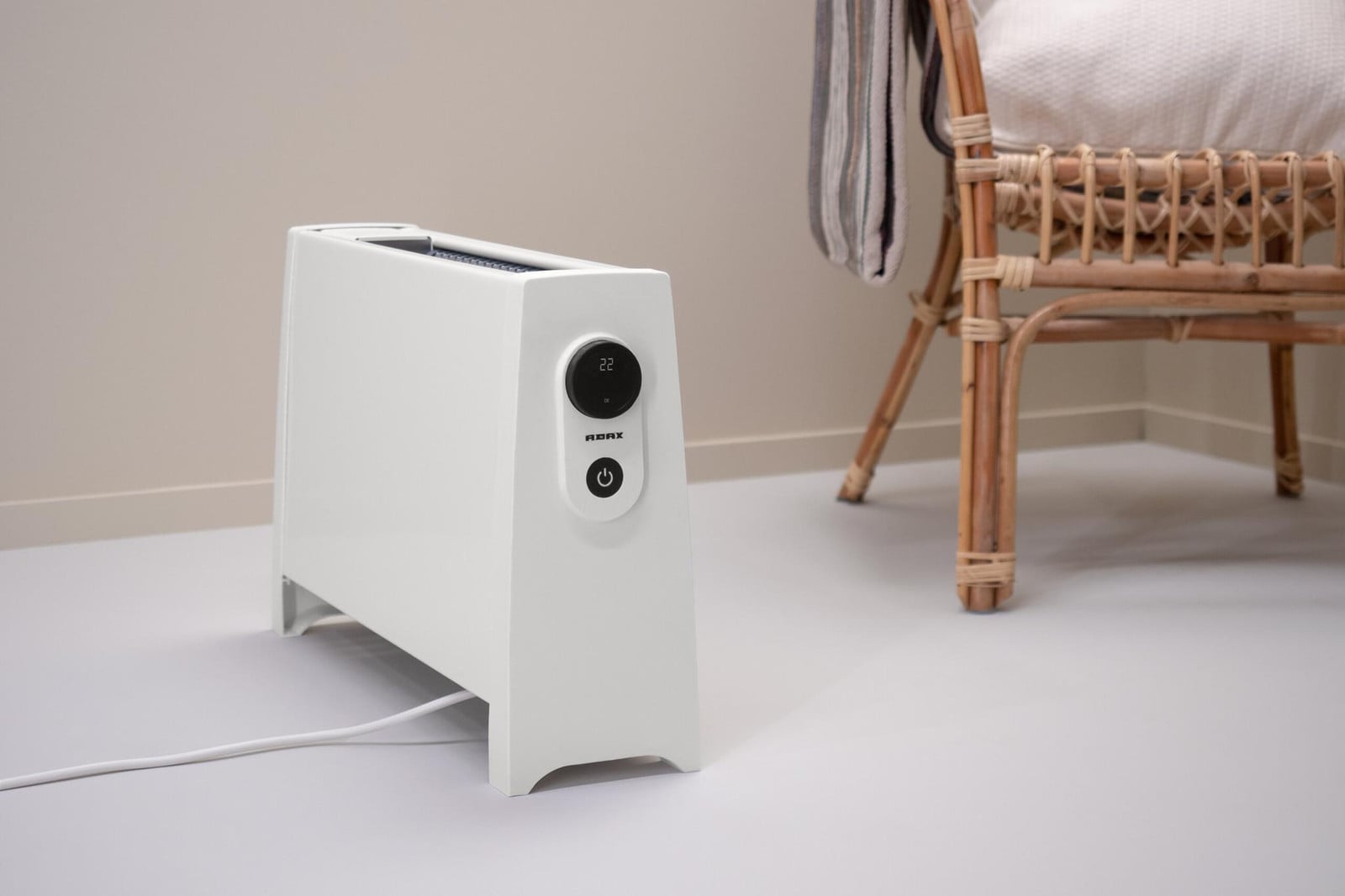 Adax Vilje Vrijstaande Verwarming - Wit - 2000 Watt met Digitaal Display en WiFi