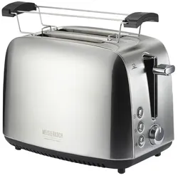 Meisterkoch Toaster  TO-925 (ES) , grau , Metall,Edelstahl,Kunststoff , Maße (cm): B: 18,8 H: 19,7 T: 29.0