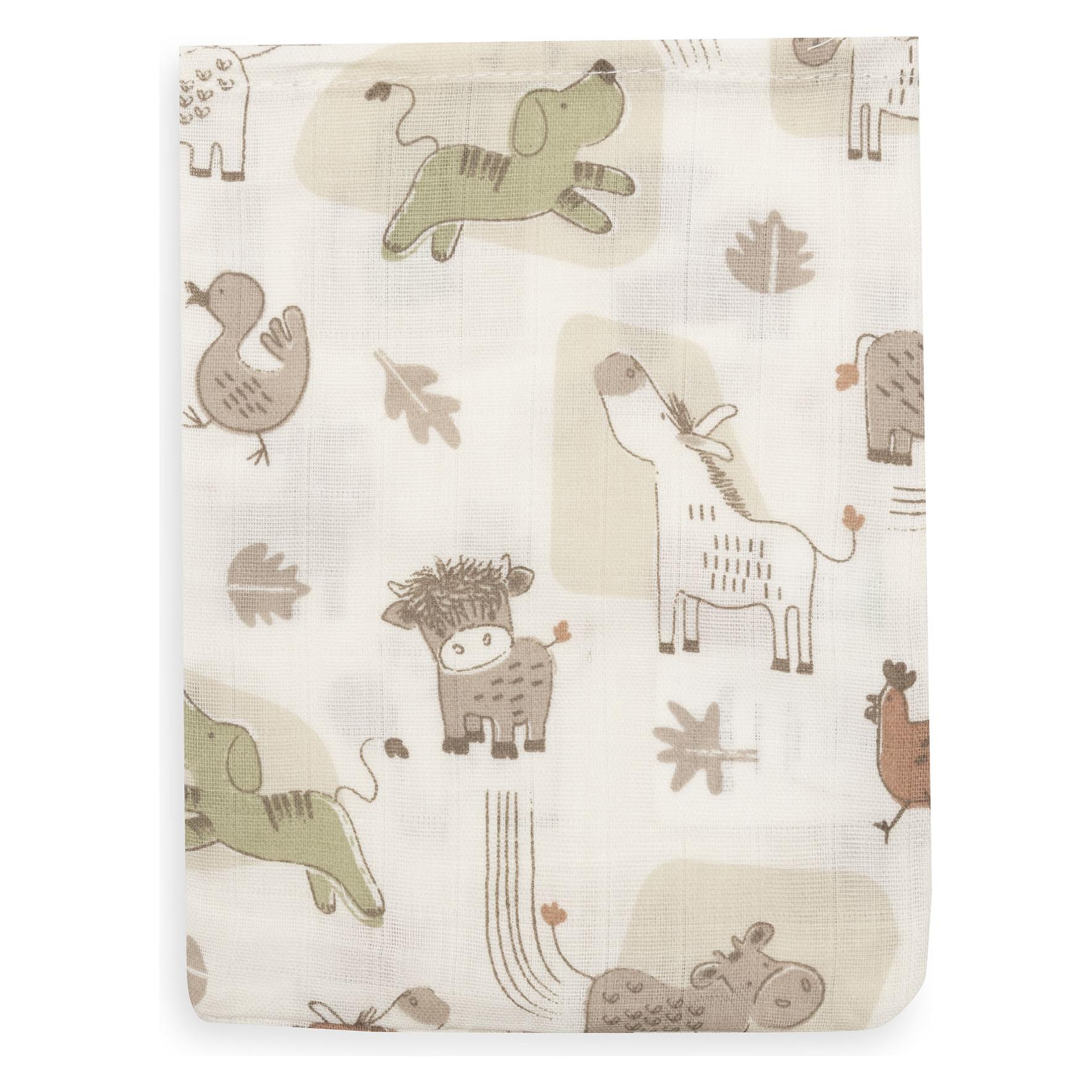 Jollein Waschlappe Hydrophil 15x20cm - Barn Buddies - 3 Stück (15 x 20 cm) (536-848-68198)