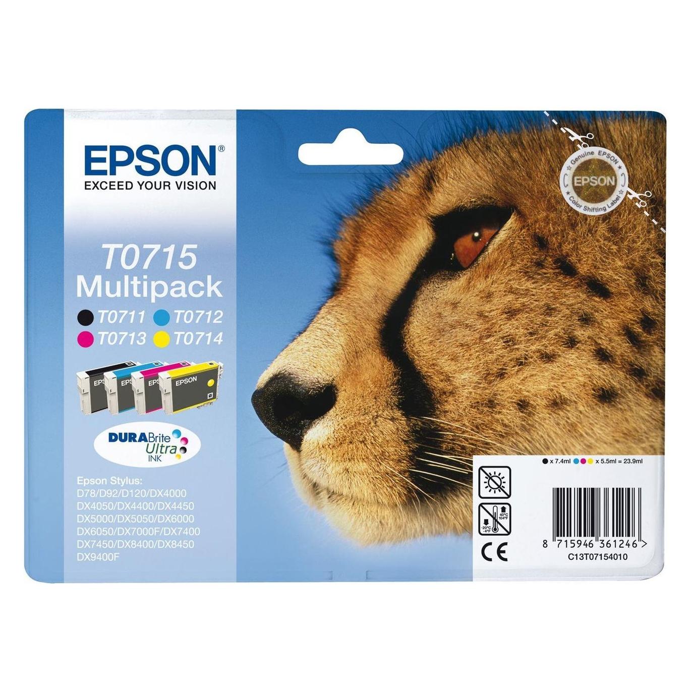 Epson Tintenpatrone T071540 (BK, C, M, Y) (C13T07154010)