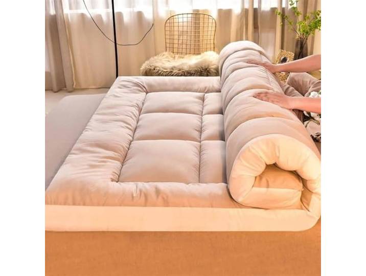 HUMAJORY Japanische Bodenmatratze, Extra Dicke Futon-Bodenmatratze Futon-Matratze, Faltbare Bodenbett-Campingmatratze(Gray,200x220cm)