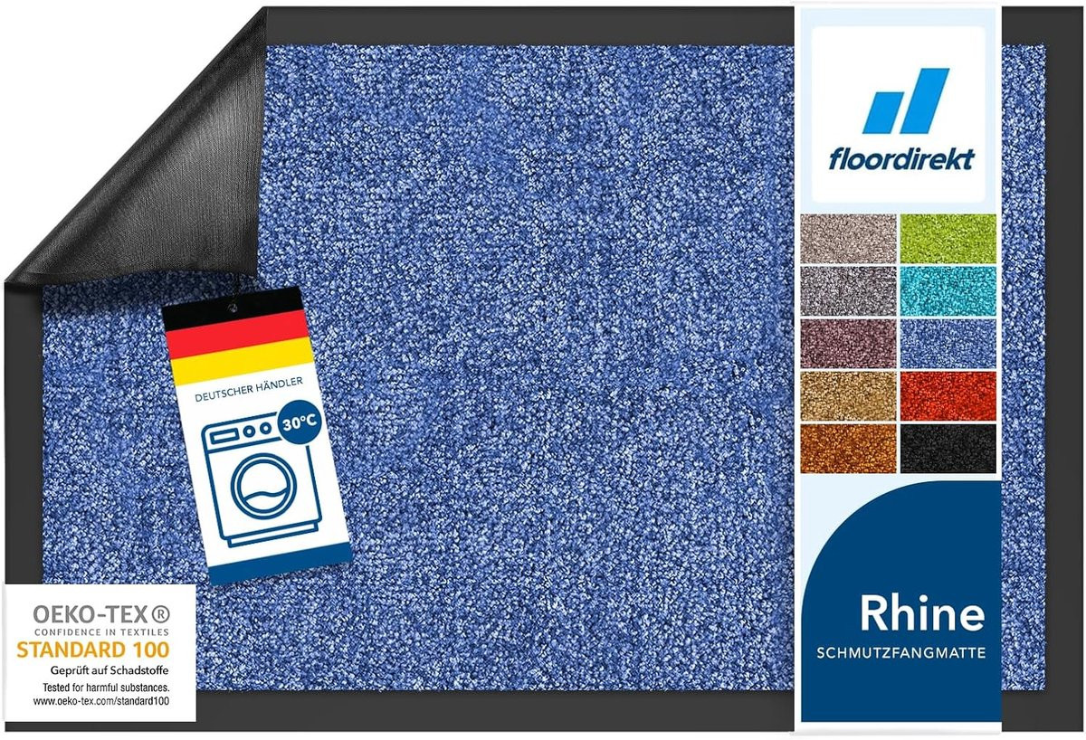 Floordirekt Deurmat Rhine Cornflowen Blue 200 x 200 cm