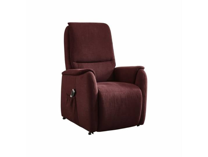 Europa Möbel Collection EM Witten Fernsehsessel - Flachgewebe Olympia clean bordeaux - Medium - Komfort-Funktionsset Aufstehhilfe, automatische Fußteilverstellung, automatische Relaxfunktion, automatische Rückenteilverstellung, automatische Sitzteilverstellung, manuelle Kopfteilverstellung Zeitlos