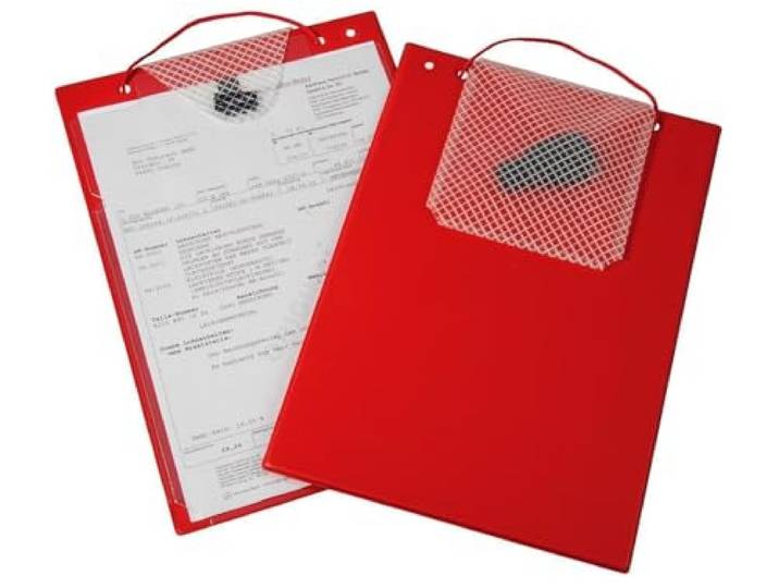 Eichner Organisation GmbH & Co. KG 10 stuks commandomap met klittenbandsluiting en trekkoord DIN A4 rood