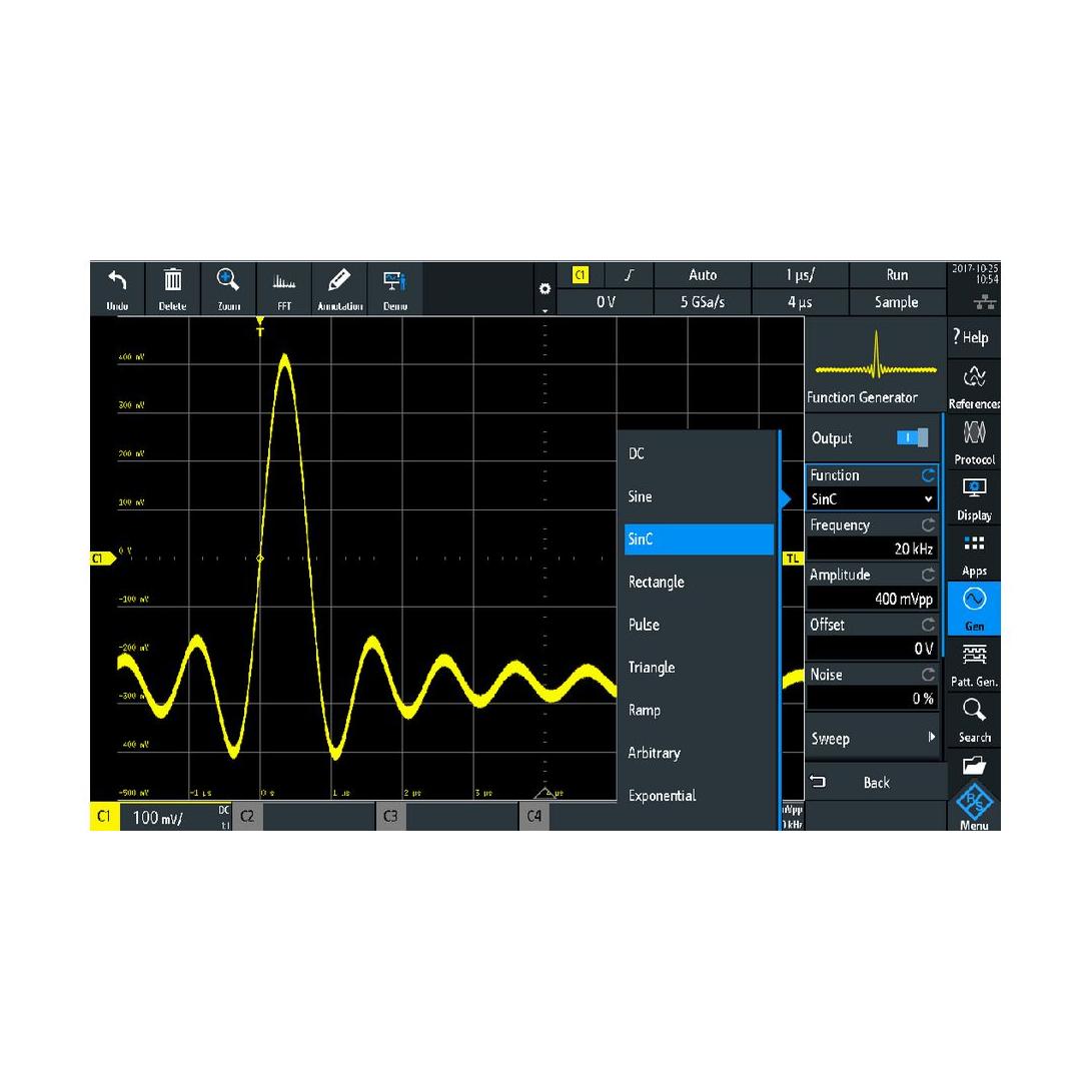 Rohde & Schwarz Oszilloskop-Software, Funktionsgenerator für RTC1000 Oszilloskop (Oszilloskop) (RTC-B6)
