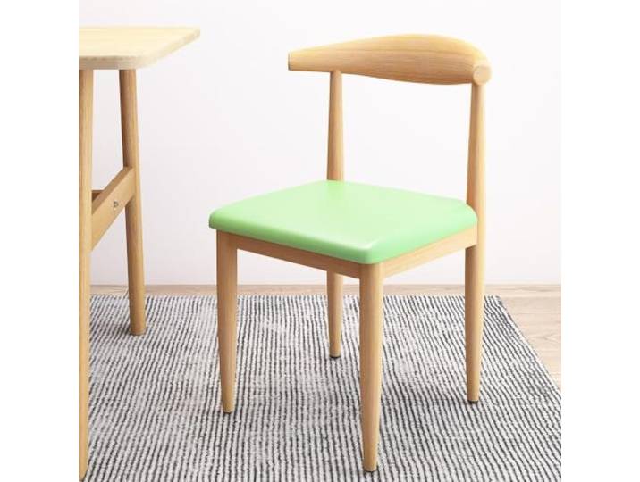 FCZVWPR Küchen-Esszimmerstuhl, Stuhl Mit Metallgestell Mit Holzmaserung Bequemer Veranstaltungsstuhl, Verbreitert Die Basis, For Esszimmer, Café, Restaurant(Green)