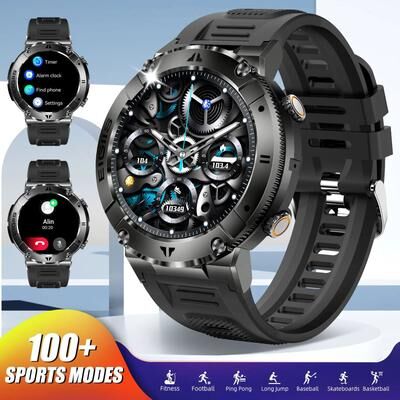 Uplift Treasures LaNikar Bluetooth Calling Fitness Smartwatch add Grey Camouflage