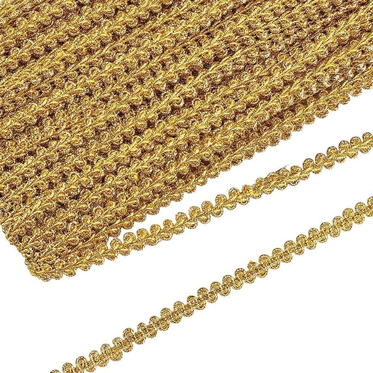 Metallisch Bunte Binde Seidenschleife Goud 25 m voor Naaien en DIY Decoratie