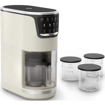 TEFAL Eismaschine "Dolci", beige (rise), B:17,3cm H:38,36cm T:39,92cm, Eismaschinen, 10 Programme, automatisches Reinigungsprogramm, digitales Rezeptbuch