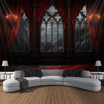 Wandteppiche Schloss Vintage Dunkel Punk Gothic Stil Heimdekoration