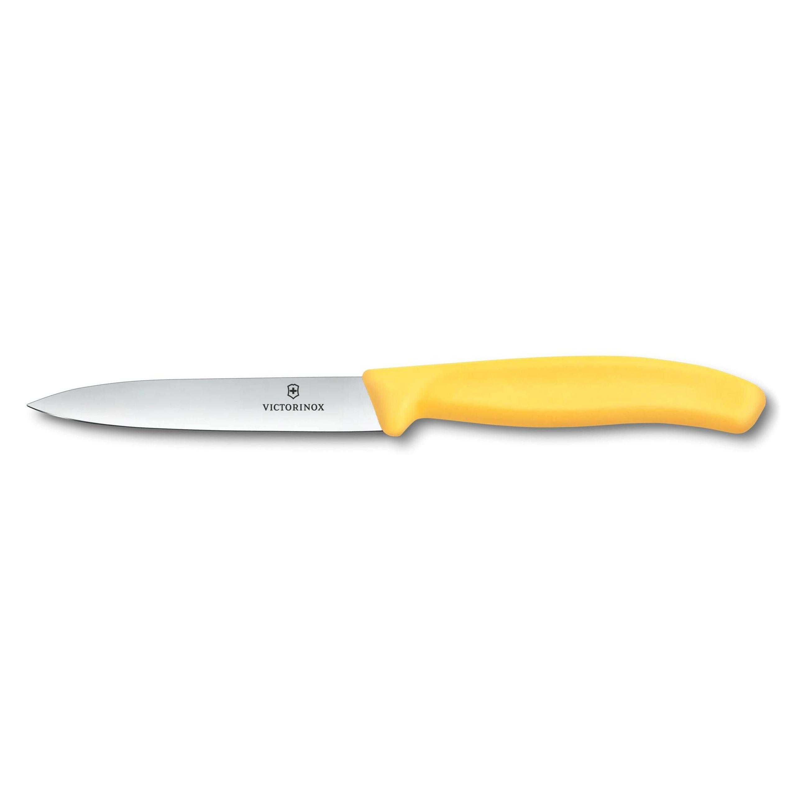 Victorinox Swiss Classic, Gemüsemesser, 10cm, gerade, mittelspitz, gelb (10 cm) (6.7708.C1)