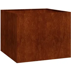 vidaXL Pflanzkübel Rostig 100x100x80 cm Wetterfester Stahl