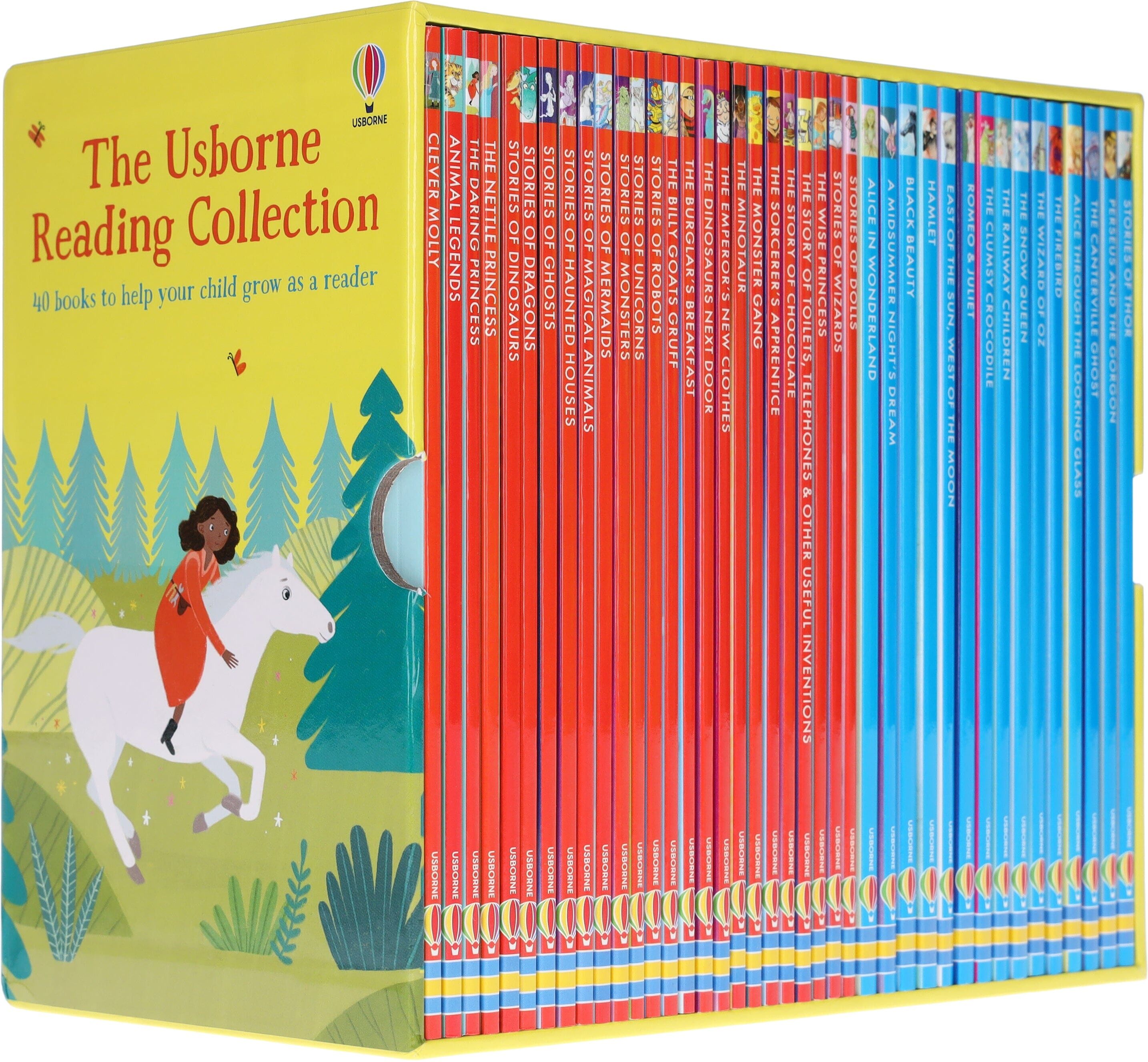 The Usborne Reading 40 Books Collection Box Set (with Free Audio Online) - Ages 5+ - Paperback Usborne Publishing Ltd
