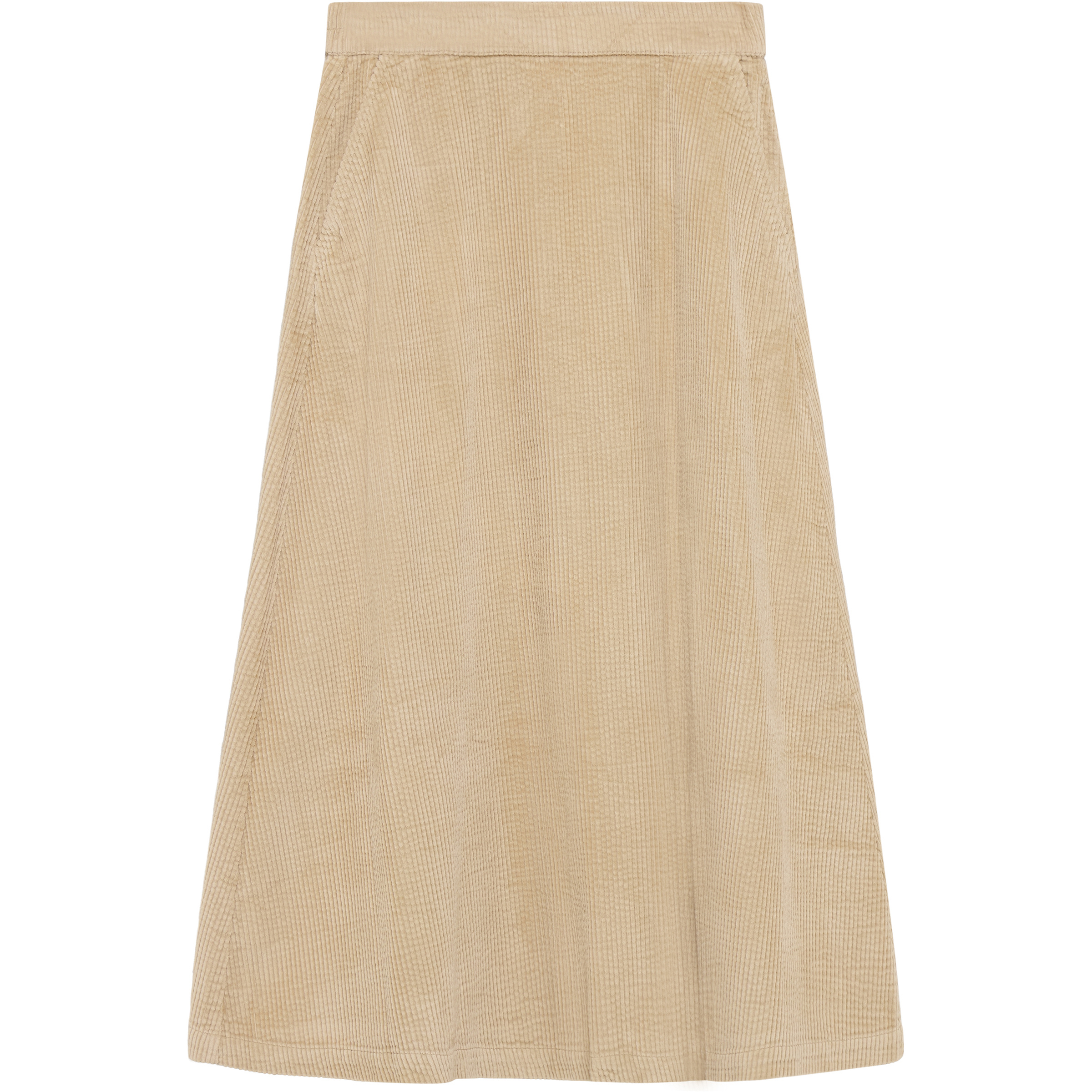 KnowledgeCotton Apparel Corduroy Rock Damen Röcke beige Größe S Lifestyle Hautfreundlich