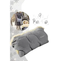 Fellhof Kinderwagen-Handwärmer Winterberg, Farben: Dunkelgrau
