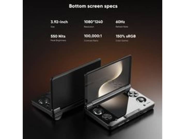 AYN THOR Pocket Flip Up Player Consoles ondersteunen WiFi7 BT5.3 Handheld Game Consoles met 6''IPS en 3.92''IPS Dual Screen Videogameconsole.
