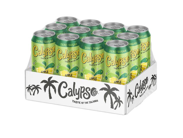 CALYPSO Limonade Pétillante Pomme Zéro Sucre Pack de 12x33cl