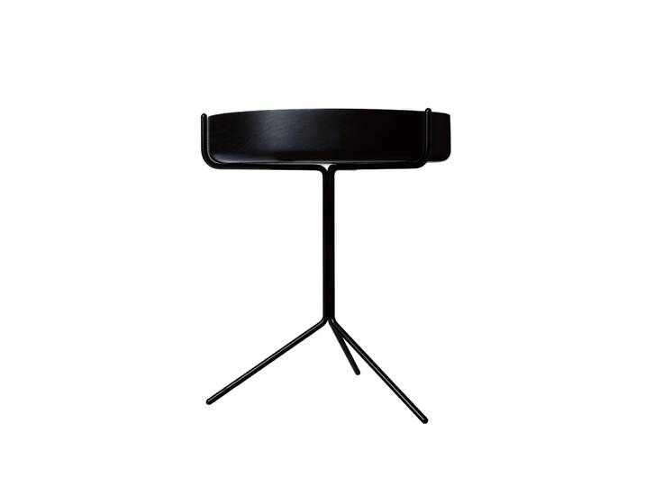 Swedese Table Drum Vernis noir-h.46cm-structure noire