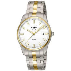 Boccia 3686-02 Herren-Armbanduhr Quarz Titan mit Saphirglas Bicolor