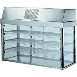 KBS Gastrotechnik KBS Theken-Kühlvitrine 1135x635x1150 mm ausziehbare Tür aus Chromnickelstahl AISI 304