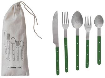 Storied Home "Stainless Steel Flatware Set with Resin Handles - 9.5""L x 0.75""W x 0.25""H"