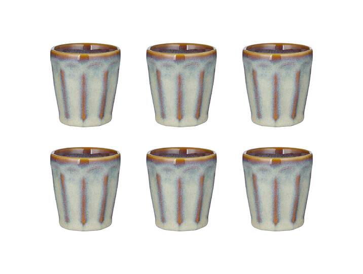 Espressotasse BERGAMO 6er-Set Ø 6cm Grau/Taupe