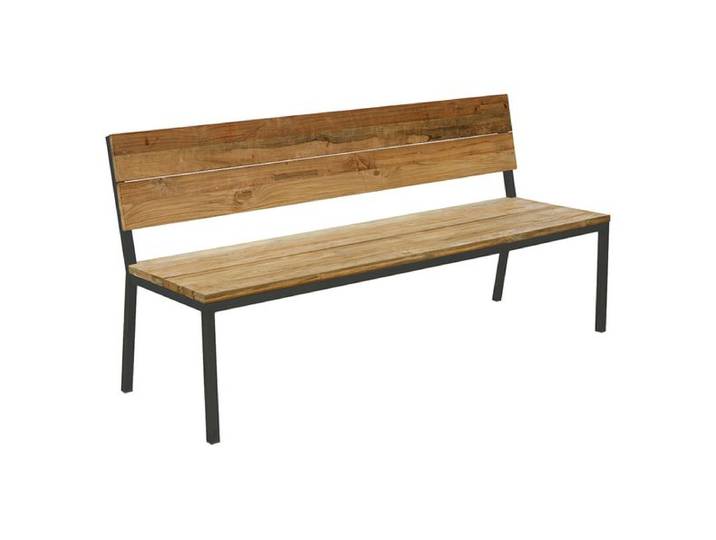 OUTLIV. Kobe Gartenbank 180 cm Edelstahl/Teak recycelt