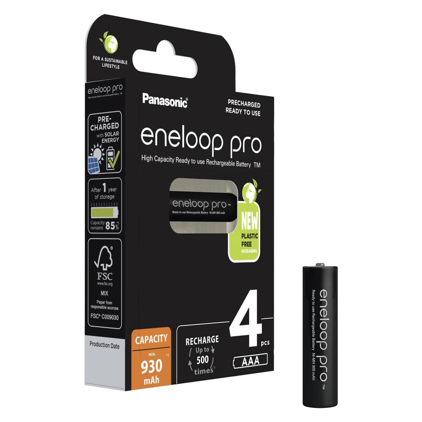 Panasonic Eneloop Pro (4 Stk., AAA, 930 mAh) (BK-4HCDE/4BE)
