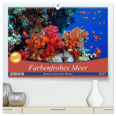 Farbenfrohes Meer (hochwertiger Premium Wandkalender 2027 DIN A2 quer), Kunstdruck in Hochglanz
