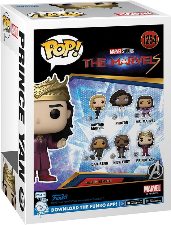 Funko Pop! The Marvels - Prince Yan #1254 Bobble-Head Vinyl Figure