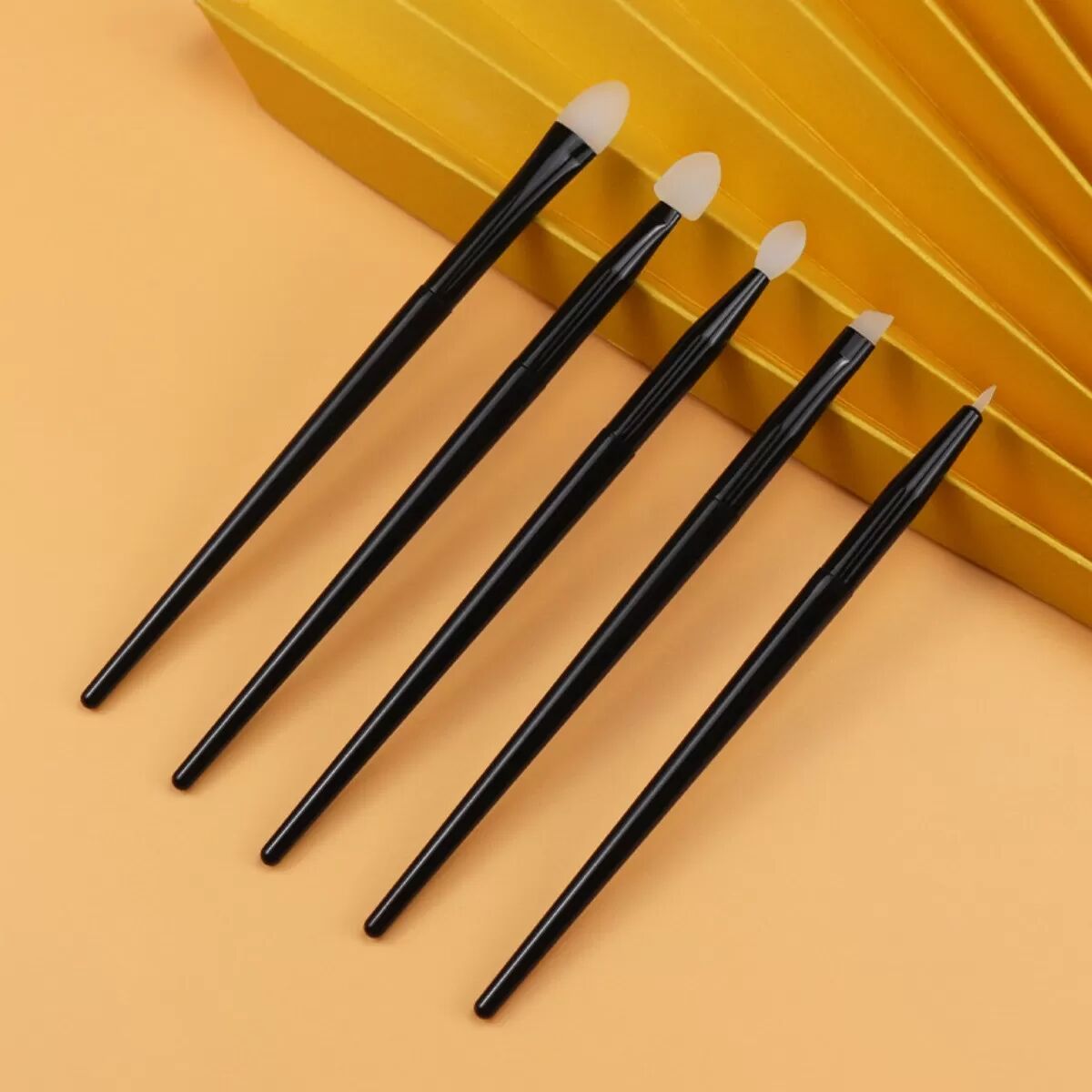 INF Silikon-Lidschattenpinsel Set (5 Stück) - Ergonomischer Griff für sanftes Auftragen