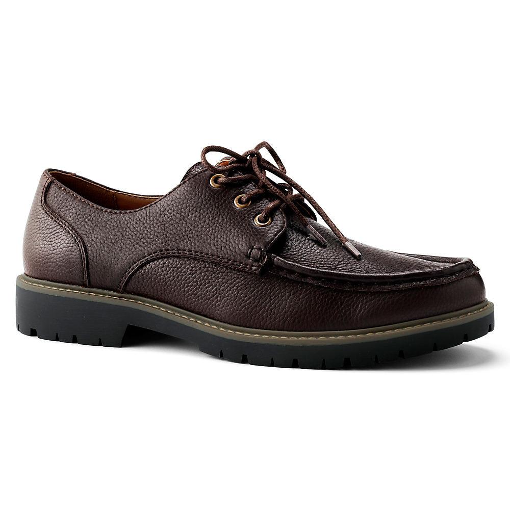 Leder-Schnürschuhe, Herren, size: regular, Braun, Leder, by Lands' End