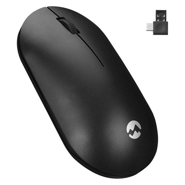 Everest SMW-399 kabellose Maus - wiederaufladbar - superleise - 1600 DPI - schwarz (Kabellos) (PEREVESMW-399B)