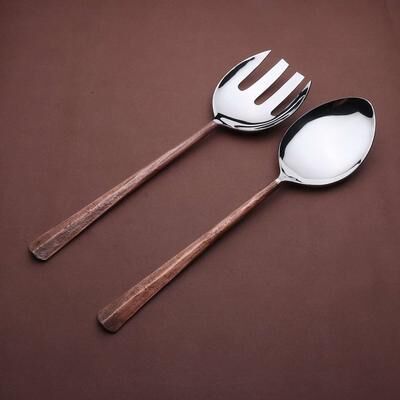 INOX artisans INOX Ridge Salad Serving 2 Pc. Set