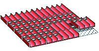 Einteilungs-Set für Schubladenmaße 612 x 612 mm, 16 Muldenteile, 60 Muldenwände, 3-teilig Ø 45 mm LISTA