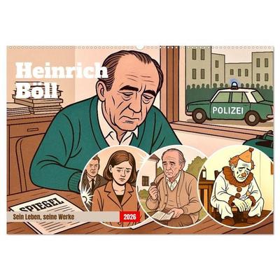 Heinrich Böll (Wandkalender 2026 DIN A2 quer), CALVENDO Monatskalender