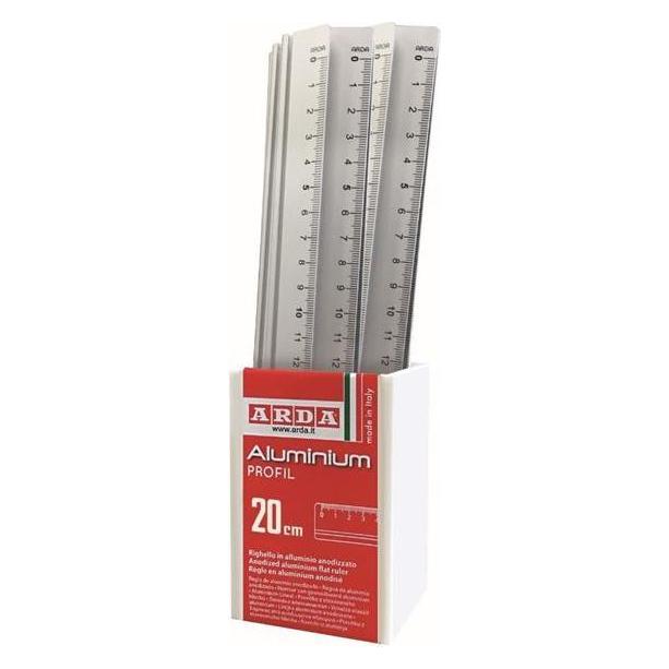 Arda 17920BAR Lineal-Set 15-teilig Aluminium (20 cm, Aluminium) (17920BAR)