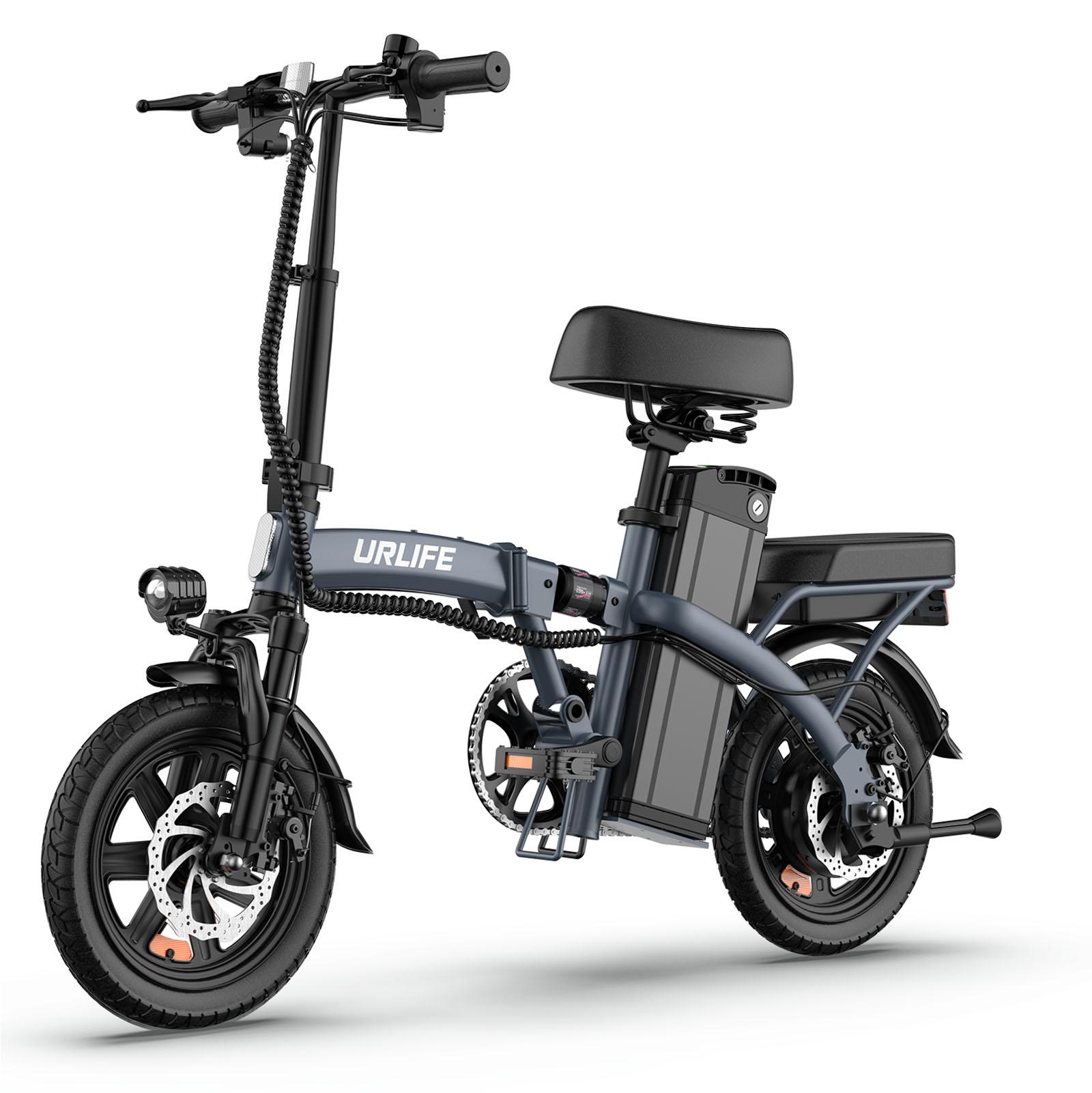 F1L leichtes klappbares E-Fahrrad für Erwachsene, 14-Zoll, 48V 7,5Ah Akku, 250W, 25 km/h, Doppelscheibenbremsen, 120 kg maximale Traglast