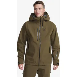 Cyclone 3L Shell Jacket Herren Dark Olive, Größe:L - Jacken > Regen- & Hardshelljacken - Grün