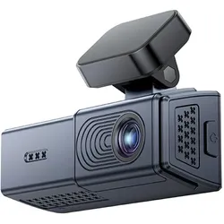 Yesido - Dash Camera (KM22) - 120° Wide-Angle Lens, 1080P Dual-Channel Recording - Black (Full HD), Dashcam, Schwarz