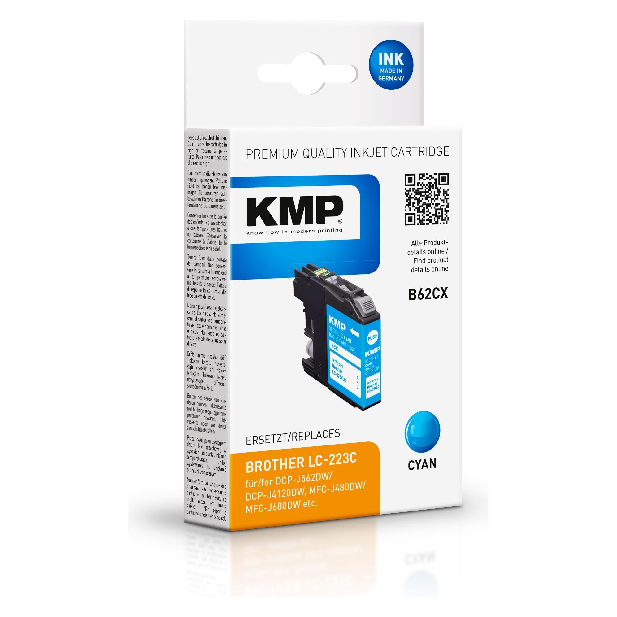 KMP Tinte ersetzt LC223C (C) (1529,4003)