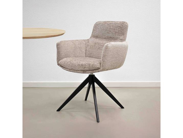KICK NIEK - Draaistoel - Luxe textuurstof - Beige