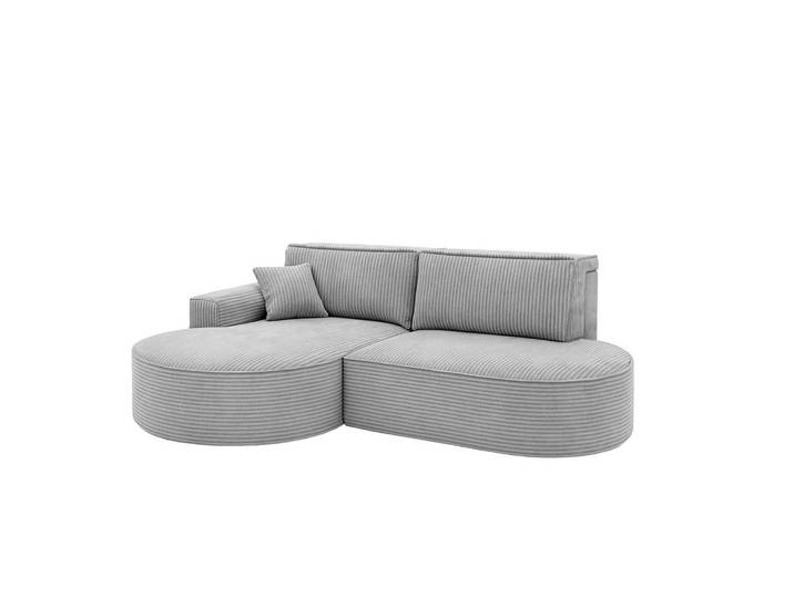 Kaiser Möbel Ecksofa Modena Pro - Komfort Und Stil Stoff Poso Silber Links, Silberfarben, Holz, 278x179 cm, Wohnzimmer, Sofas & Couches, Wohnlandschaften, Ecksofas