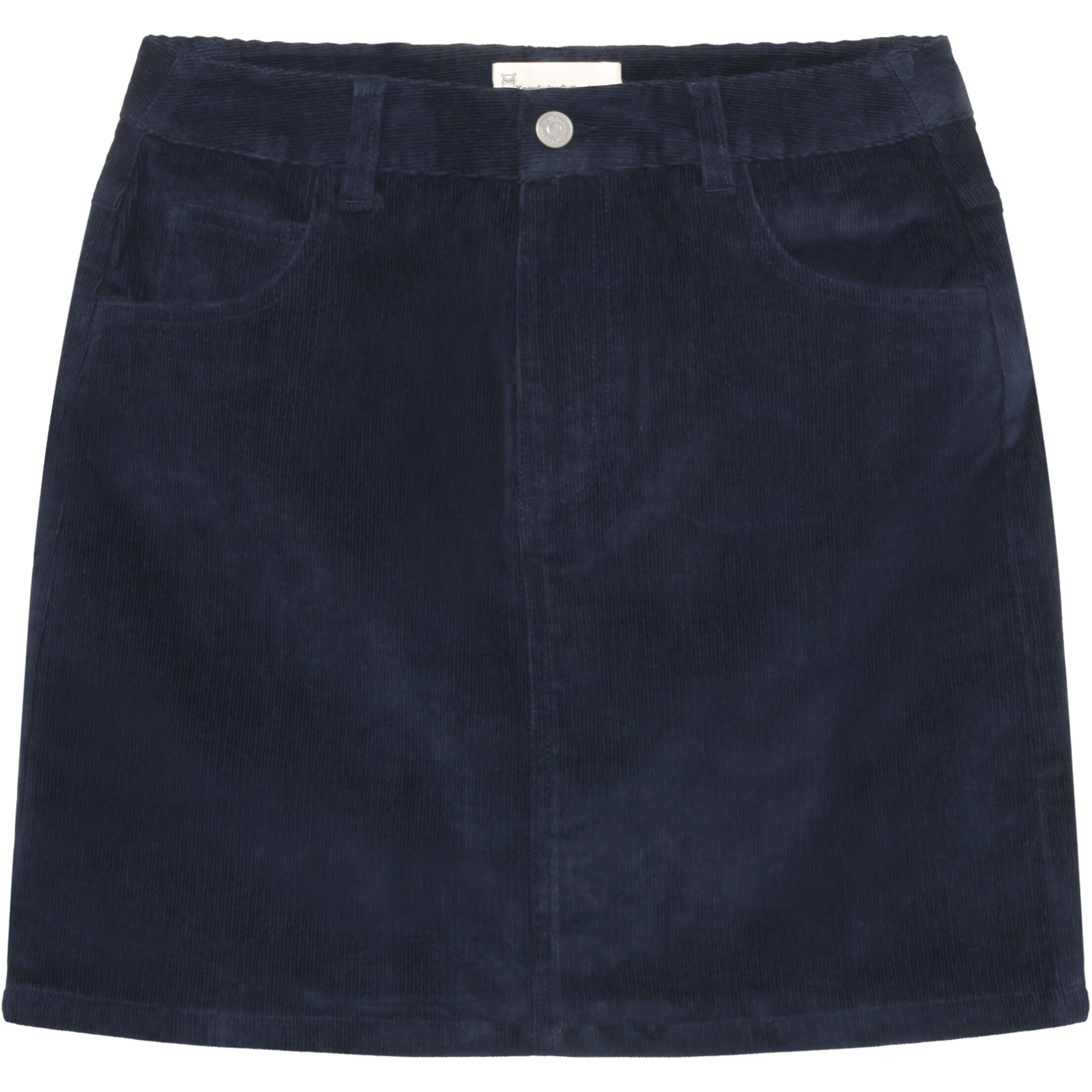 KnowledgeCotton Apparel Corduroy Rock Damen Röcke blau Größe INCH 31 Lifestyle Atmungsaktiv