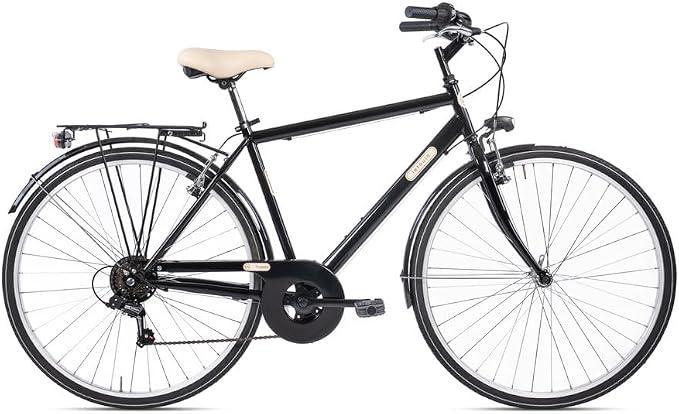 Letoule Tropaiz City-Bike, 28 Zoll, 6 Gänge, Stahl Man, dunkel (schwarz), Größe 54