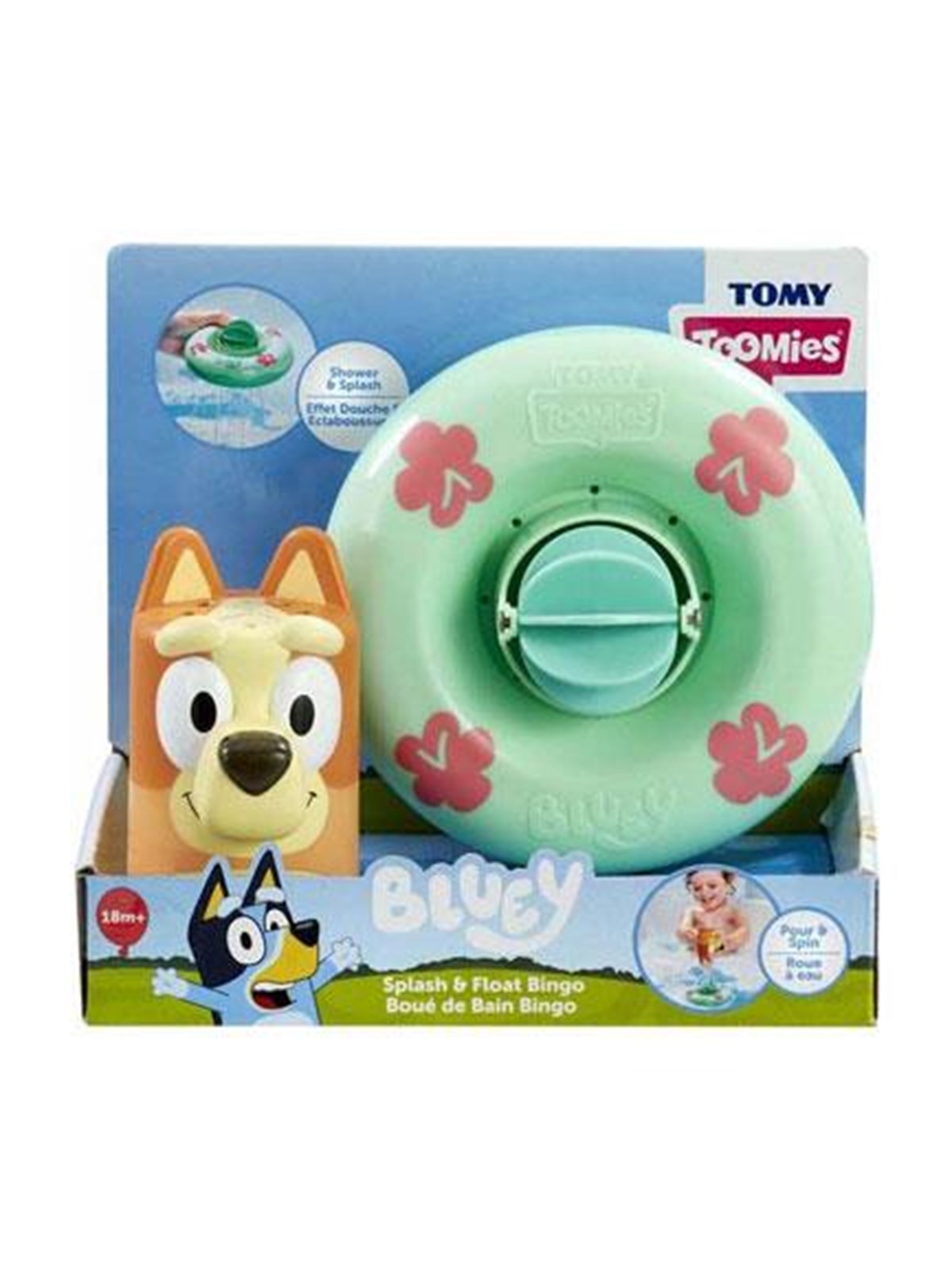 Bluey Splash and Float Bingo Play Figure Bath Toy