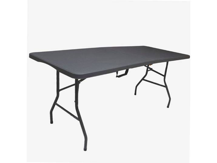 Table pliante rectangulaire grise 180 x 74 x 74 cm
