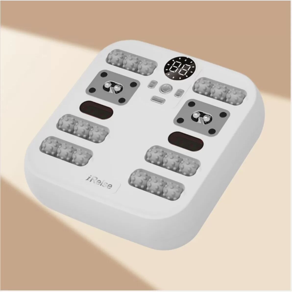 INF Smart Fuß- und Rückenmassagegerät mit 10 Intensitätsstufen & Wärmetherapie - Tiefengewebe-Knet- & Rollmassage Weiß