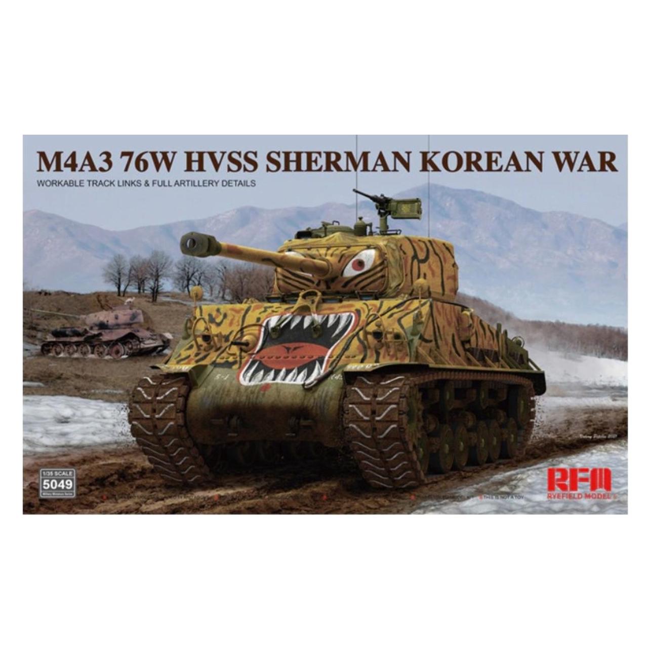 Rye Field Model M4A3 76w hvss Sherman Korean war (5049)