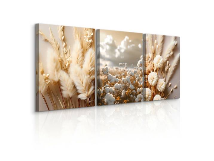 LEINWANDBILDER 3-es Set Blumen 3D Natur